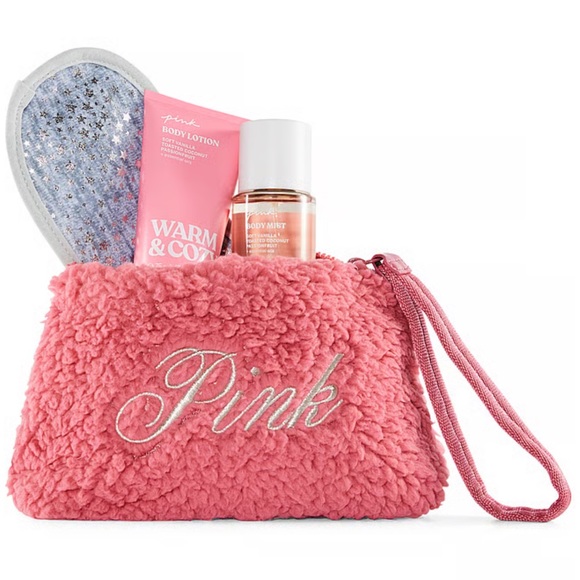 Pink Victoria Secret Warm & Cozy 4PC Gift Set 🎉New🎉 - Picture 2 of 3